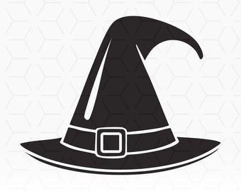 Witch Hat Halloween Vector Clipart: Spooky Icon (Digital Download)