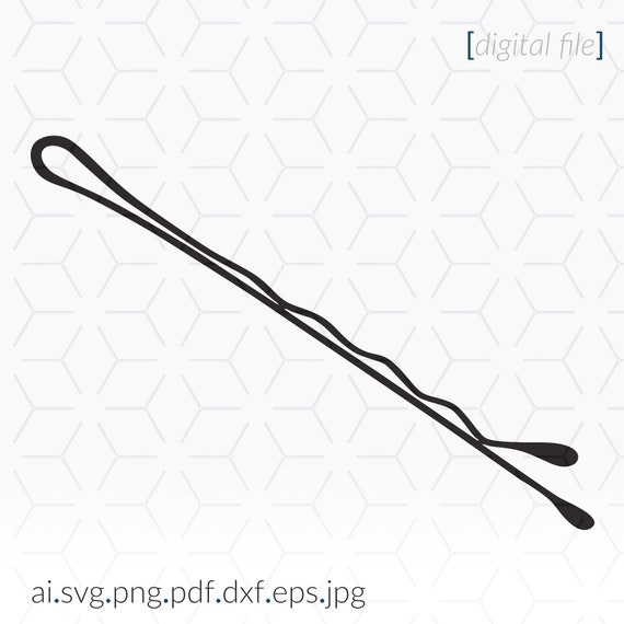 Bobby Pin SVG for Cutting and Printing Bobby Pin SVG Stencil Etsy