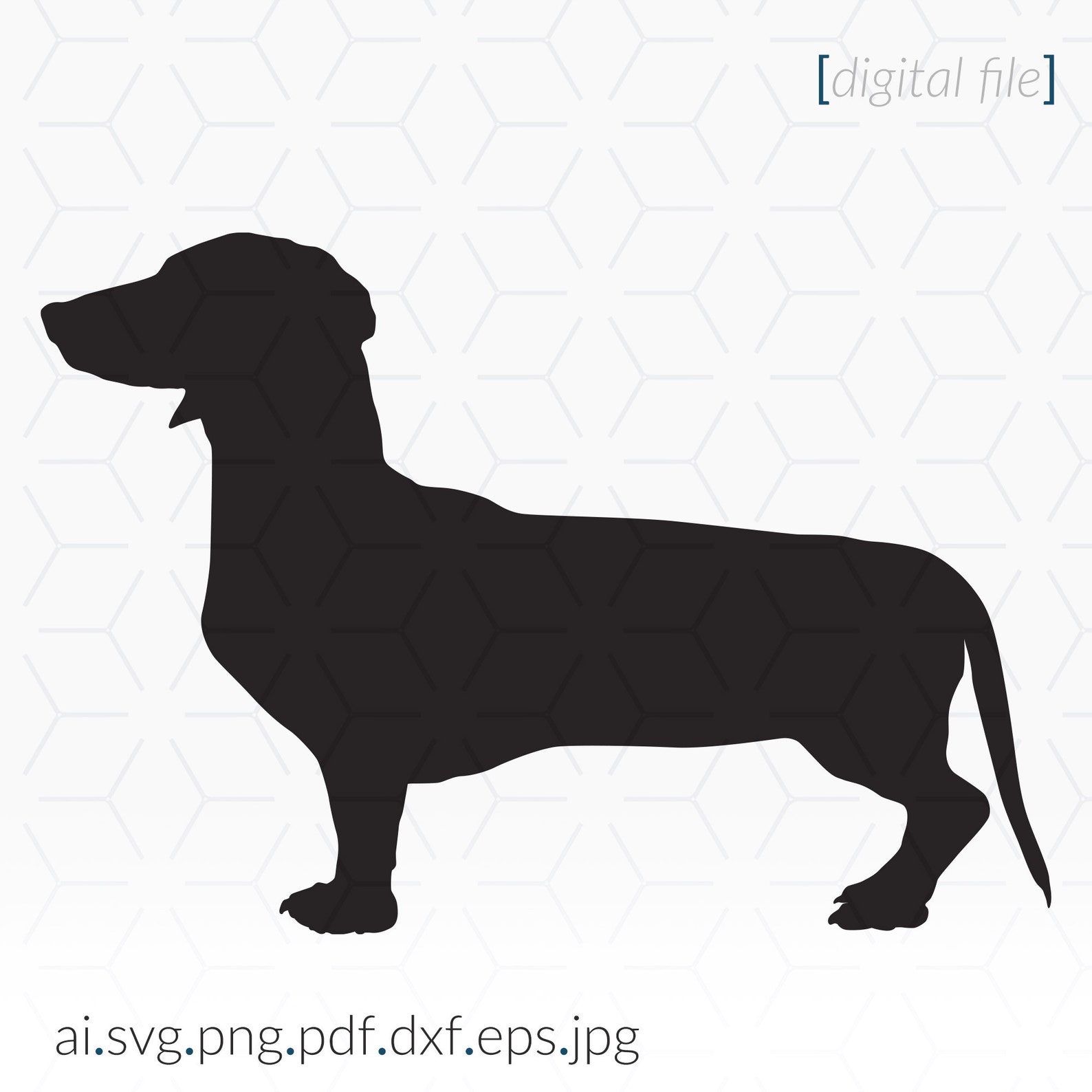 Dachshund Stencil SVG for Cutting and Printing Projects Etsy