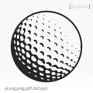 Golf Ball Silhouette SVG File for Cutting and Printing - Etsy
