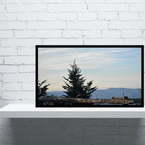 Sunset in the Mountains Photography Print || Blue, Landscape Photography, Western NC, Wintertime, Winter Photo, Art Print, Mt Mitchell