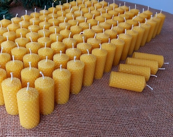 120 pcs Beeswax Pillar Candles Bulk Bees Wax Pillar Candles Wholesale Candles Wedding Bee Wax Church Candle Bulk Honeycomb Vintage Candles