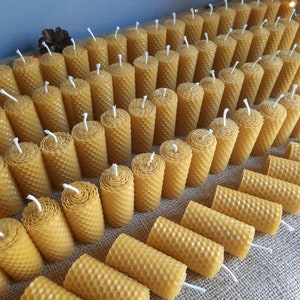 72 pcs BEST CHOICE! Beeswax Pillar Candles Bulk Candles Wholesale Hand Rolled Candle Bee Wax Candles Wholesale Wedding Candle Bulk Bees Wax