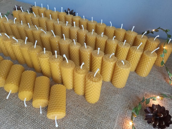 72 Pcs BEST CHOICE Beeswax Pillar Candles Bulk Candles Wholesale