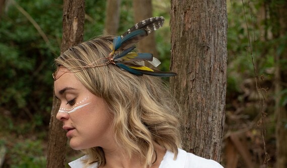 Unisex Feather Headpiece/wedding 