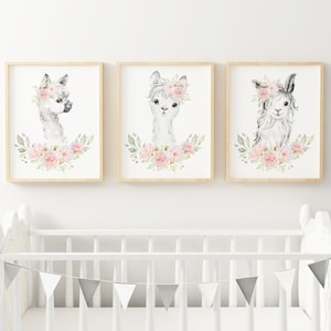 Llama Animal Nursery Art Decor Digital Print