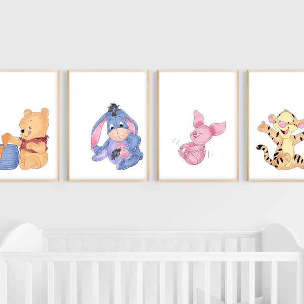 Winnie the Pooh Nursery Art Print Printable Wall Decor