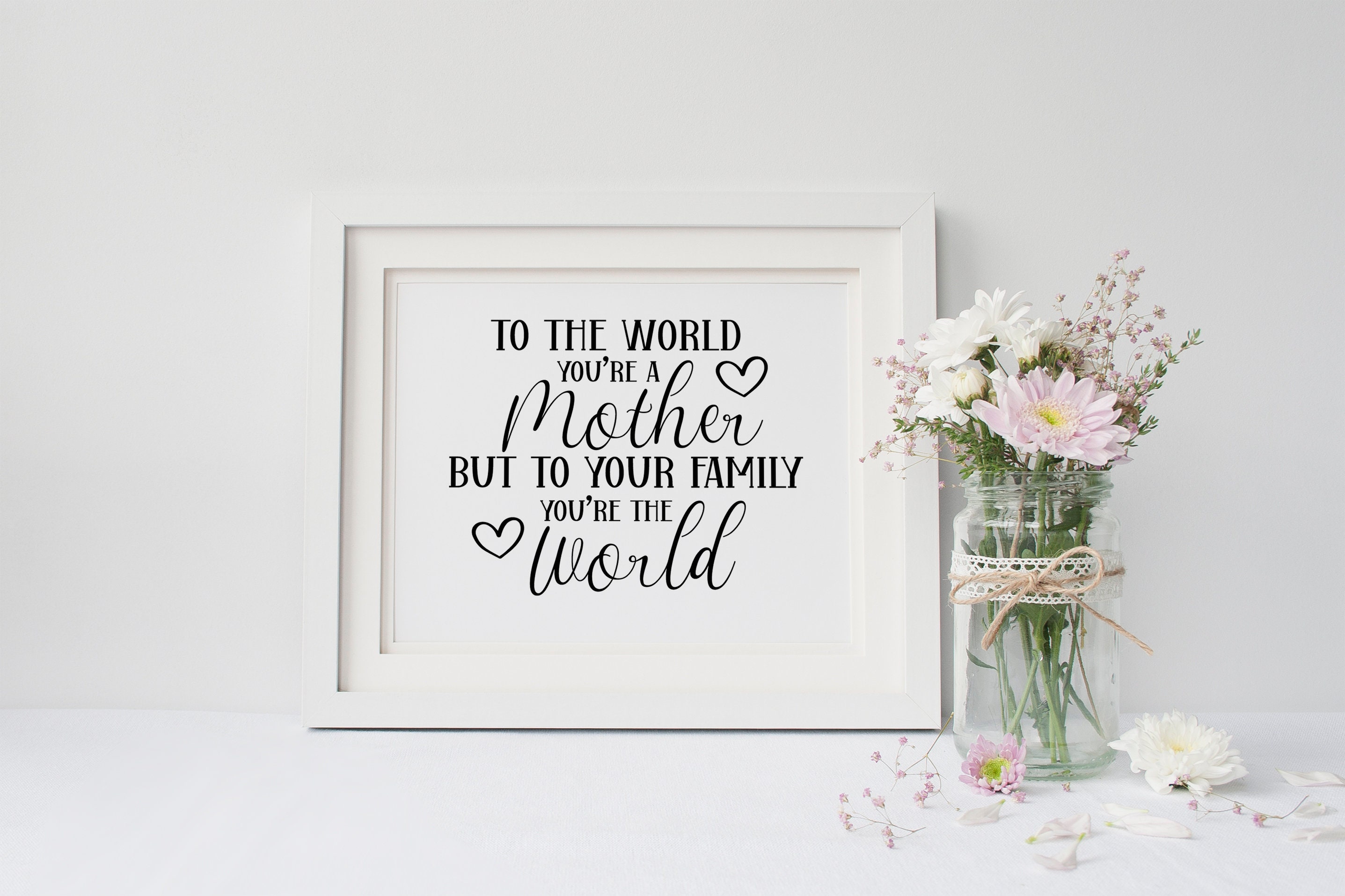 Mother Inspirational Quote Art Print Digital Decor Mother's Day Gift - Etsy