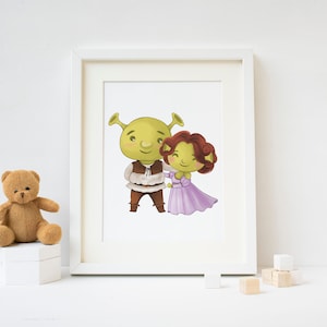 Shrek Nursery Girls Boys Room Wall Art Decor Print