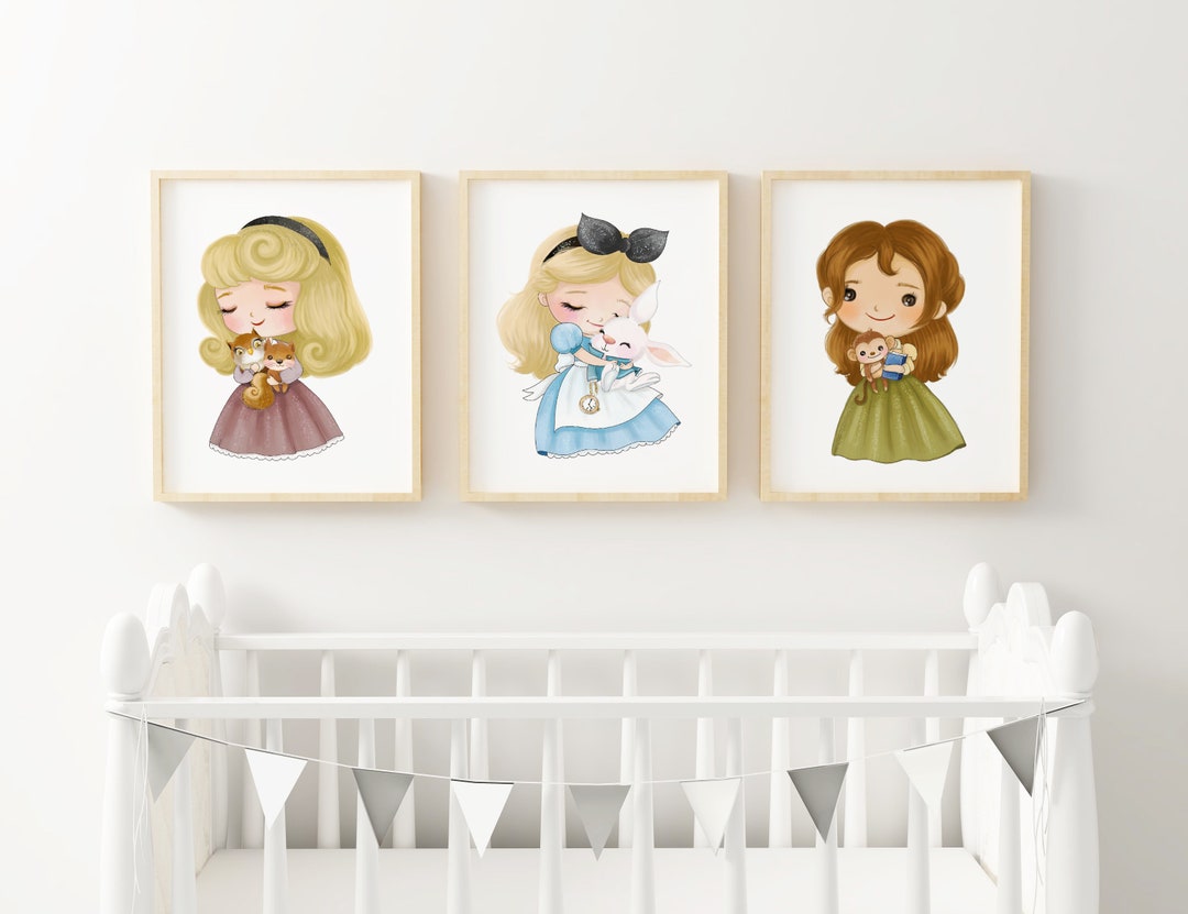 Set of Princess Nursery Girls Room Wall Art Decor Print - Etsy