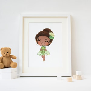 Princess Nursery Girls Room Wall Art Decor Print