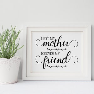 Mother Inspirational Quote Art Print Digital Decor Mother's Day Gift - Etsy