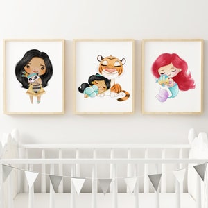 Princess Nursery Girls Room Wall Art Decor Print