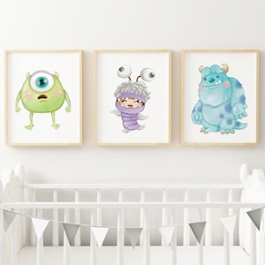 Monsters Inc. Nursery Kids Room Decor Stampe