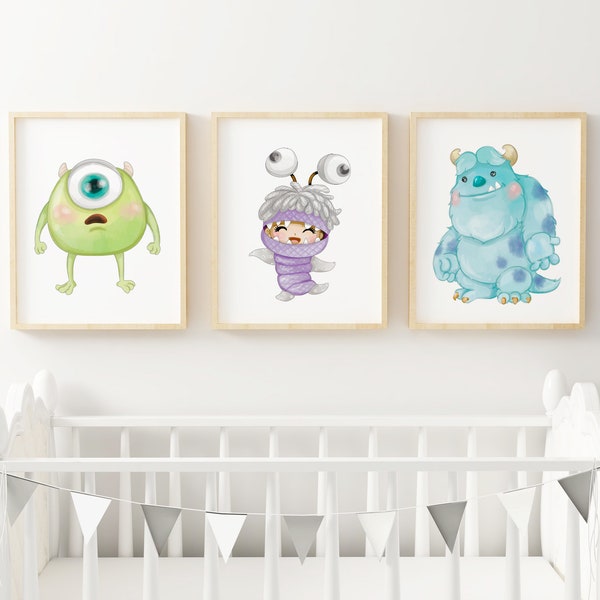 Monsters Inc. Nursery Kids Room Decor Prints