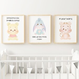 Set of 3 Winnie the Pooh Nursery Art Decor Prints
