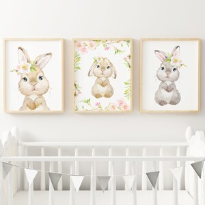 Bunny Animal Nursery Art Decor Digital Prints