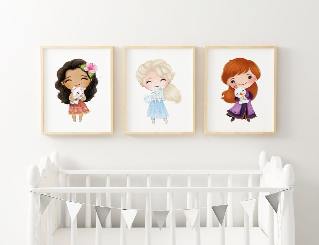 Set of Princess Nursery Girls Room Wall Art Decor Print - Etsy