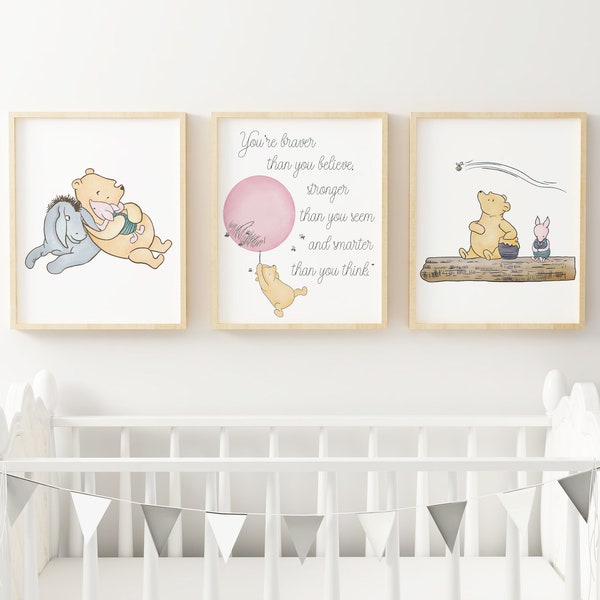 Winnie the Pooh Nursery Art Print Printable Wall Decor