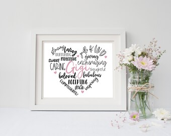 Mimi Inspirational Quote Art Print Digital Decor Mother's Day Gift - Etsy