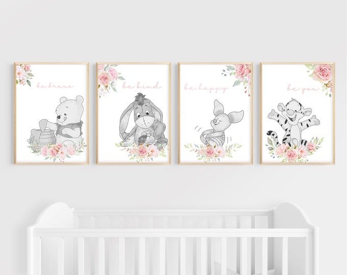Winnie the Pooh Nursery Art Print Printable Wall Decor Etsy