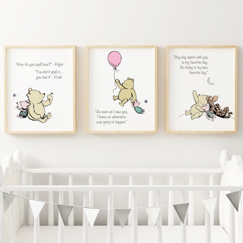 Winnie the Pooh Nursery Art Print Printable Wall Decor Etsy