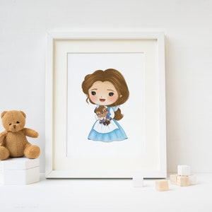 Princess Nursery Girls Room Wall Art Decor Print