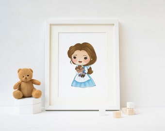 Princess Nursery Girls Room Wall Art Decor Print