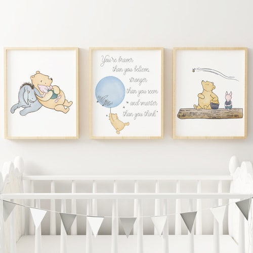 Winnie the Pooh Nursery Art Print Printable Wall Decor Etsy
