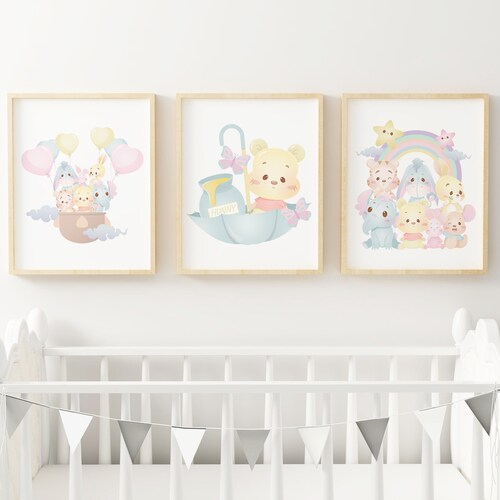 Winnie the Pooh Nursery Decor Winnie the Pooh Art Baby's Etsy