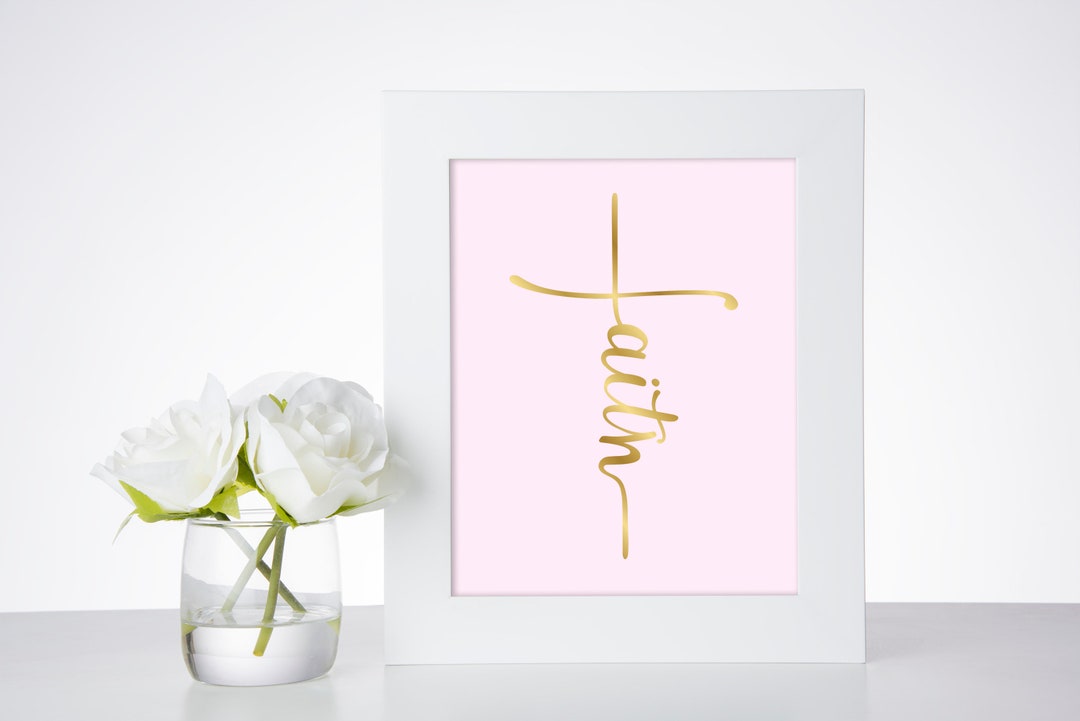 Faith Cross Art Decor Printable - Etsy