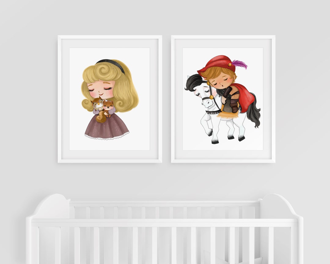 Sleeping Beauty Nursery Girls Room Wall Art Decor Print Etsy
