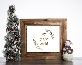 Joy to the World  Quote Digital Art Print Decor