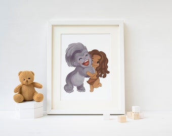Tarzan Nursery Boys Room Wall Art Decor Print