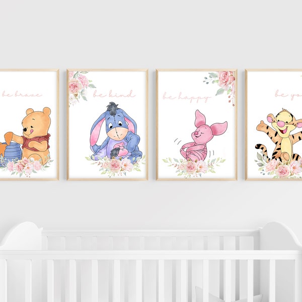 Winnie the Pooh Kinderzimmer Kunstdruck druckbare Wand-Dekor