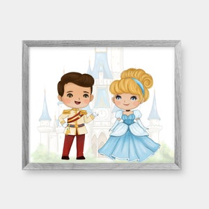 Cinderella Nursery Girls Room Wall Art Decor Print