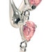 Best Triple Pink Teardrops Fake Belly Button Rings Clip-On Non Piercing Silver Plated Navel Body Jewellery