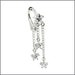 Best Shooting Stars Clear Fake Belly Button Rings Clip-On Non Piercing Silver Plated Navel Body Jewellery