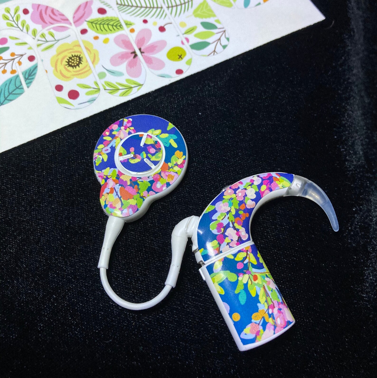 Floral Cochlear Implant Skins Etsy