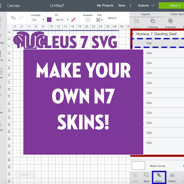 Nucleus 7 SVG File- Personal Use Only