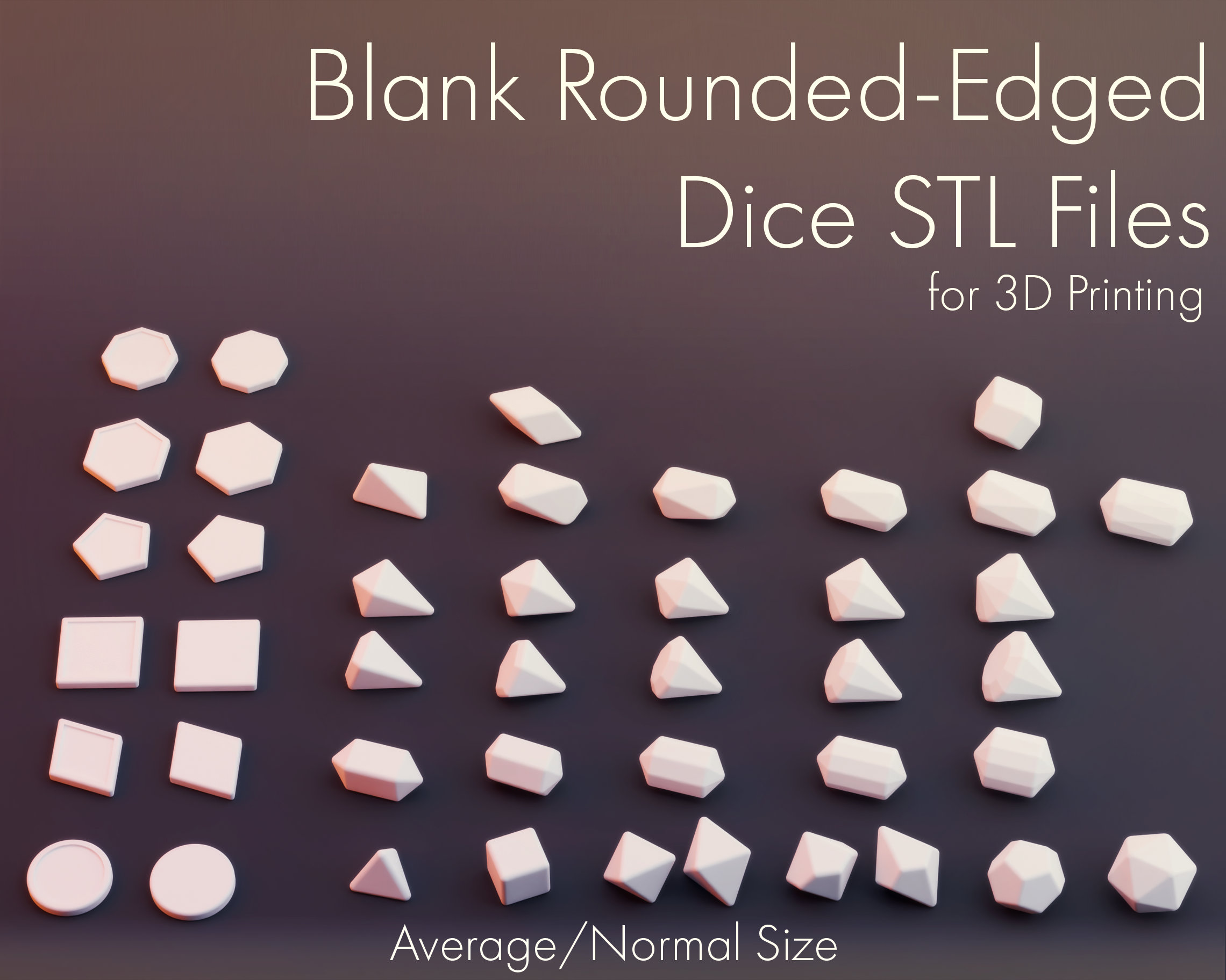 Blank Dice 19mm Acrylic White Rounded Corners 