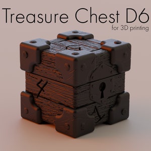 Treasure Chest D6 (STL for 3D Printing)