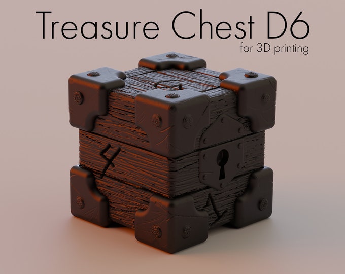Treasure Chest D6 (STL for 3D Printing)