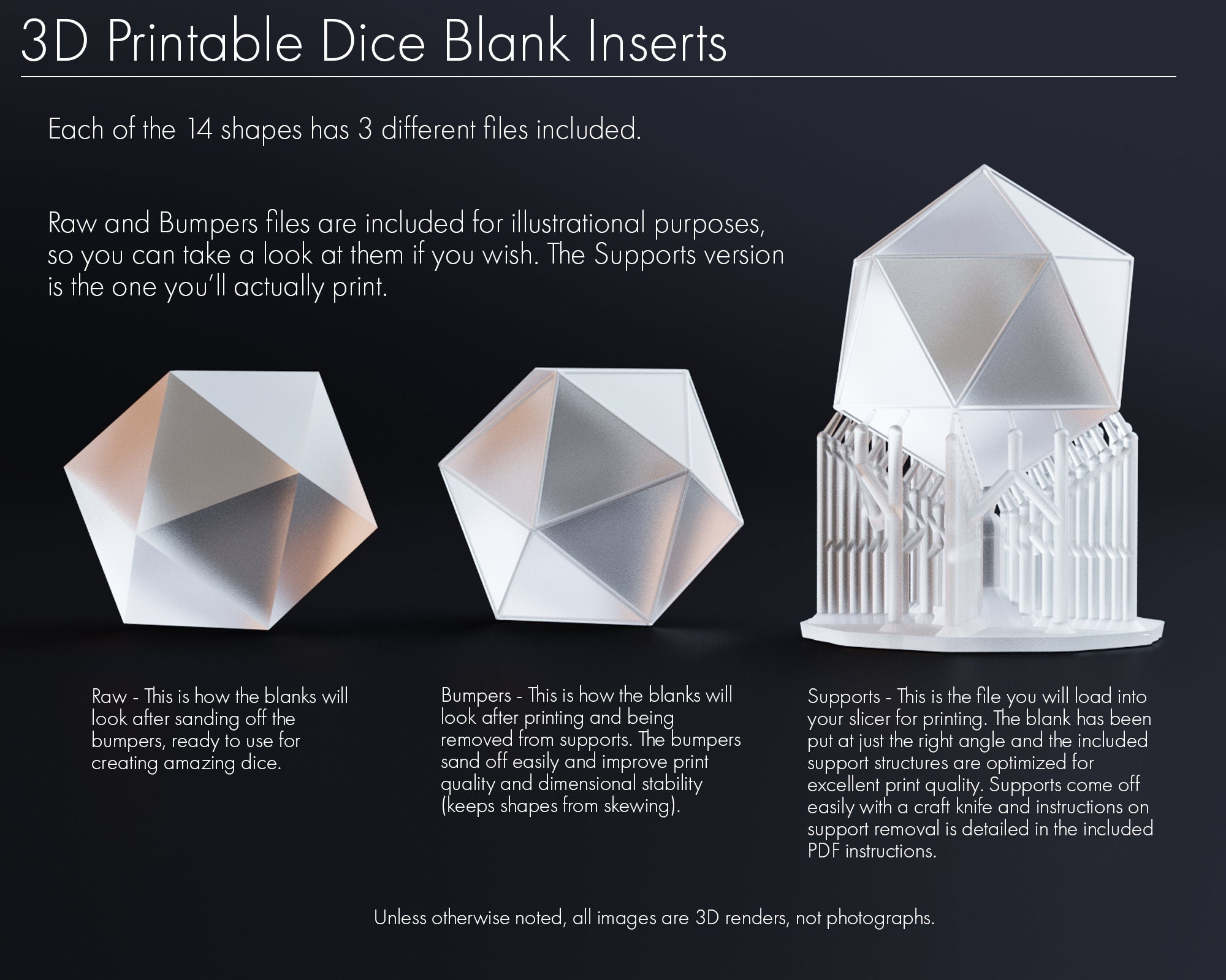 Writable Blank Dice by Dayrusher, Download free STL model
