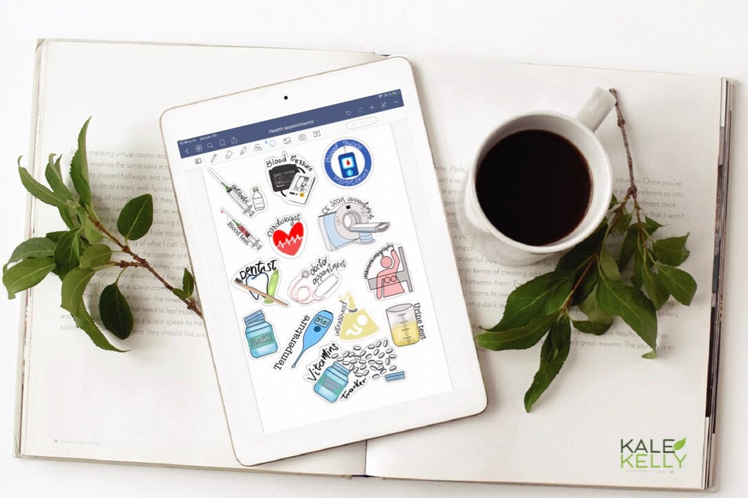 Health Appointments Stickers, Health Tracker, Mammography Sticker ...