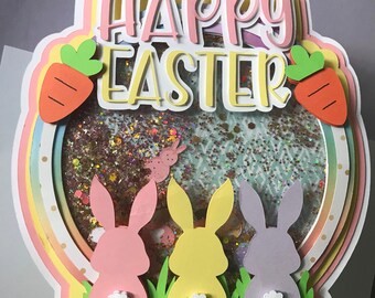 Bunny Shaker Cake Topper: Handmade Easter Decoration