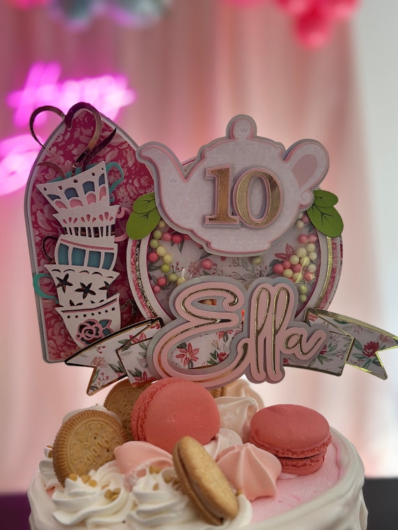 Tea Party Themed Cake Topper/baby Shower/tea Cup UK
