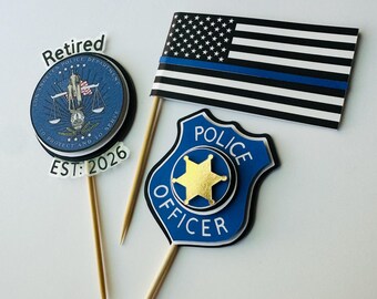 Police Officer Cupcake Toppers