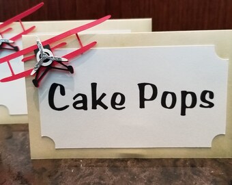 Aviation Place Cards: Airplane Party Name Placement