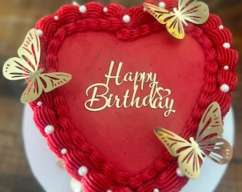 3D Butterfly and Happy Birthday cutout set
